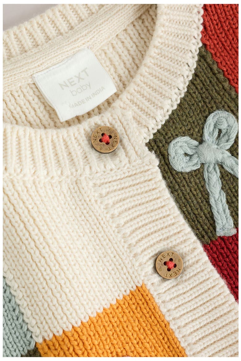 Kids' Colorblock Appliqu Cardigan, Alternate, color, RED