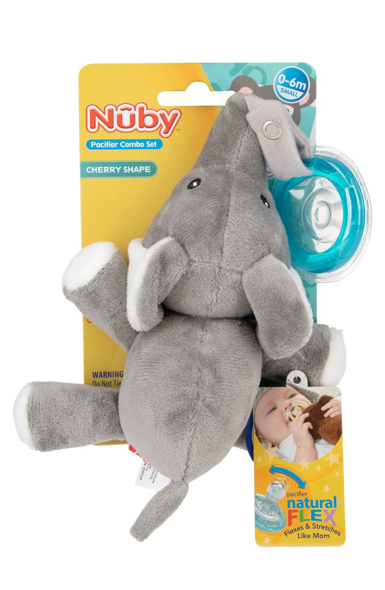 NUBY Snuggleez Elephant Pacifier, Alternate, color,