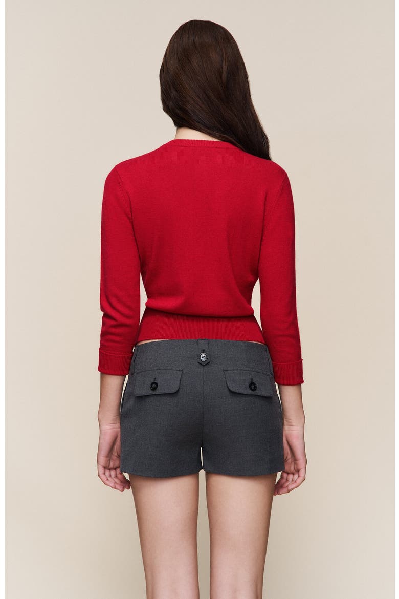 Emelie Wool Cardigan, Alternate, color, Red Love