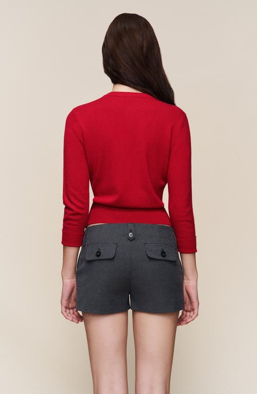 Guizio Emelie Wool Cardigan In Red