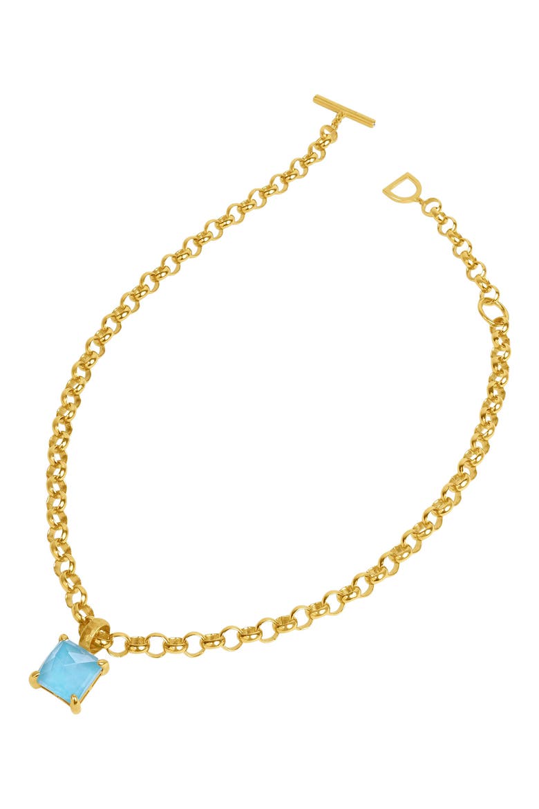 Nomad Gem Pendant Necklace, Alternate, color, IRIDESCENT TURQ/ GOLD