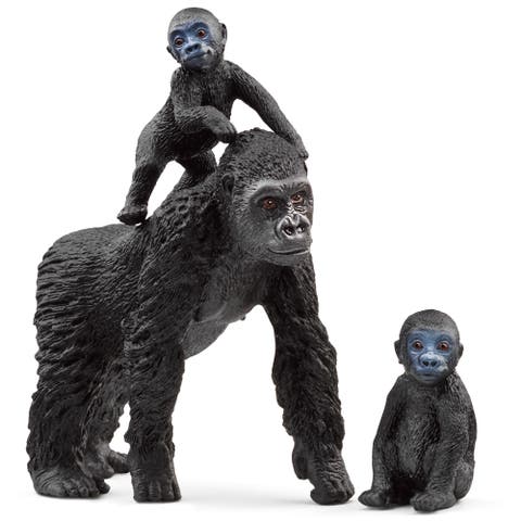Wild Life Gorilla Family 3 Piece Animal Figurines