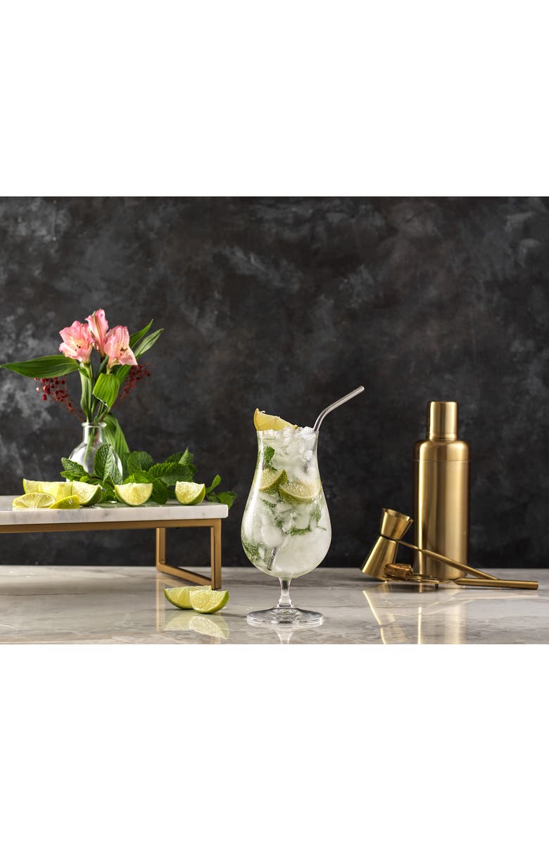 JoyJolt Terran Premium Hurricane Cocktail Glass - Set of 4, Alternate, color, 