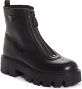 Prada Lug Sole Zip Bootie