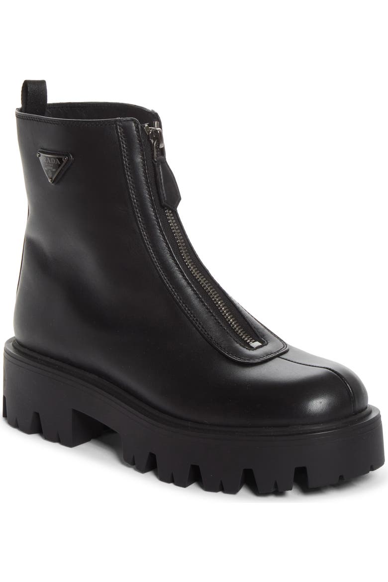 Prada Lug Sole Zip Bootie (Women) | Nordstrom Prada Lug Sole Zip Bootie (Women) | Nordstrom