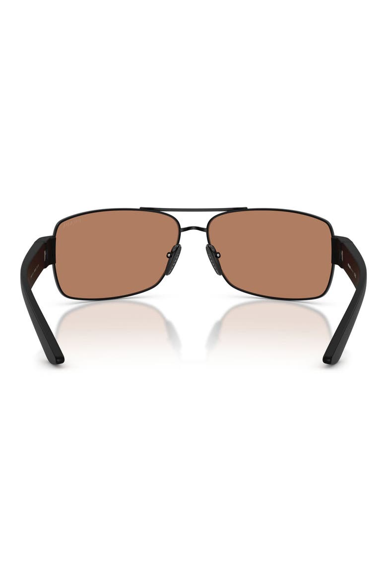 65mm Shield Sunglasses, Alternate, color, MATTE BLACK / BROWN