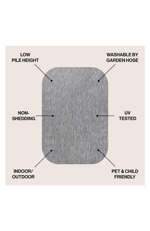 Jonathan Y Miles Modern Minimalist Radius Corner Solid Indoor/outdoor Shaped Area Rug In Gray