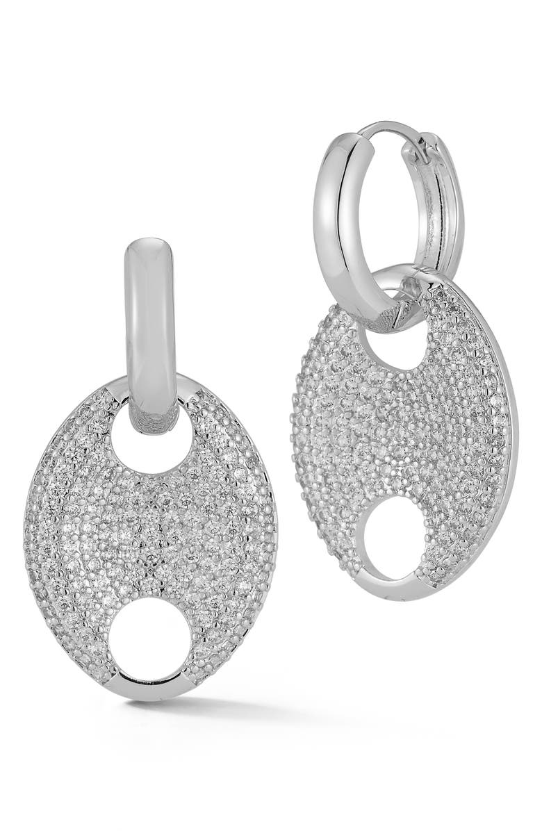 CHLOE AND MADISON Cubic Zirconia Drop Earrings, Main, color,