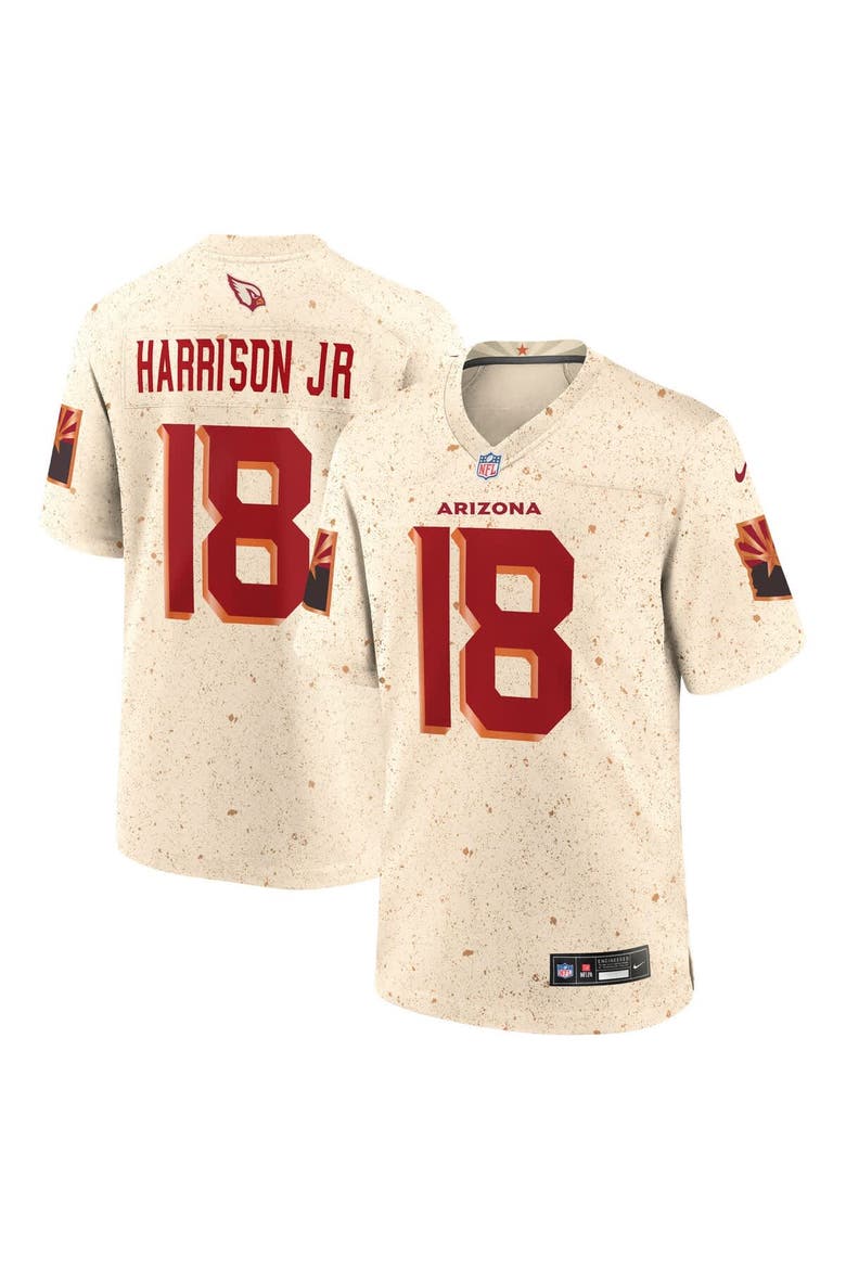 Men's Nike Marvin Harrison Jr. Natural Arizona Cardinals 2025 Rivalries Collection Game Jersey, Main, color, Natural