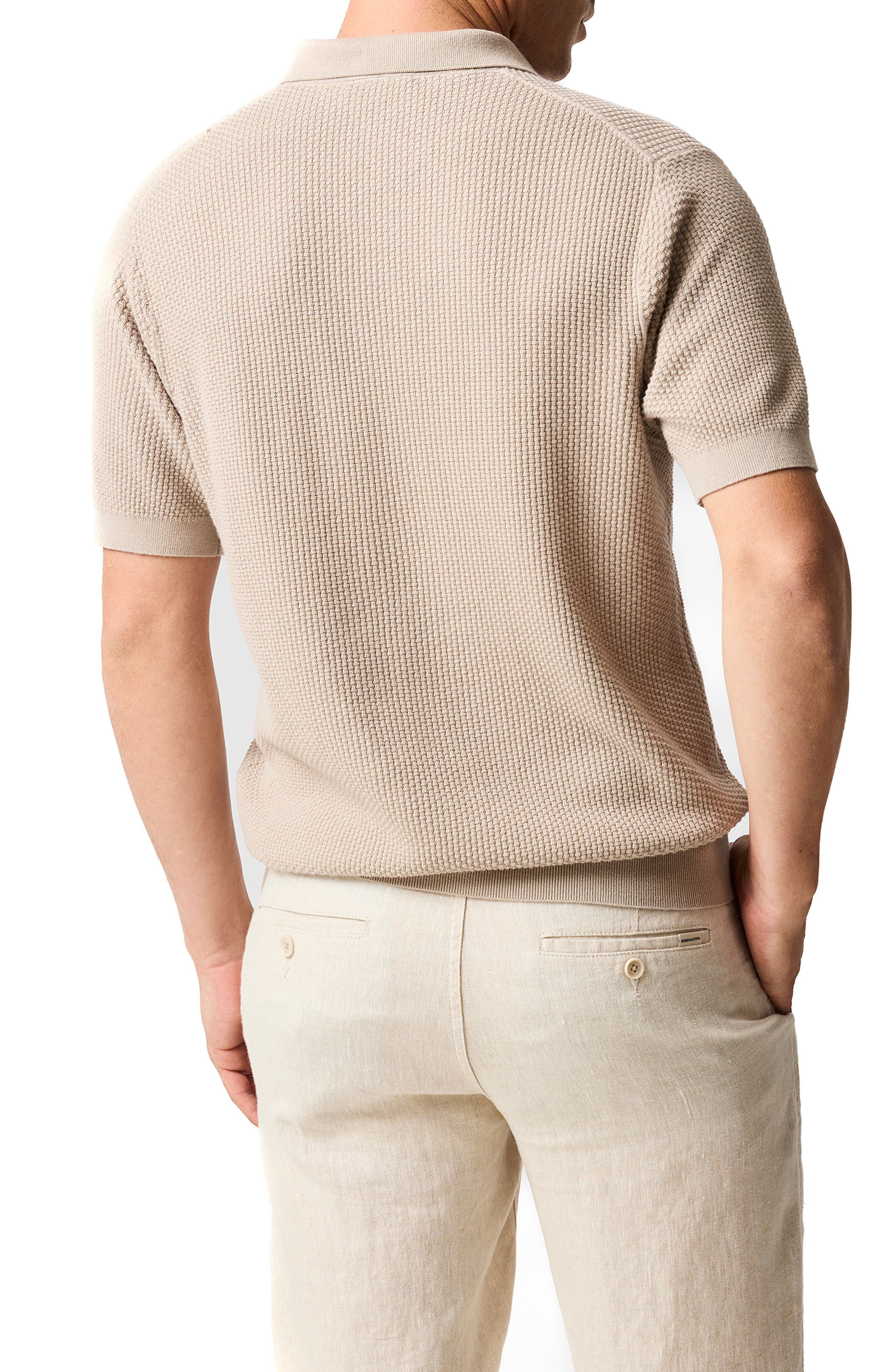 Amberley Diamond Jacquard Cotton Polo Sweater - image 2