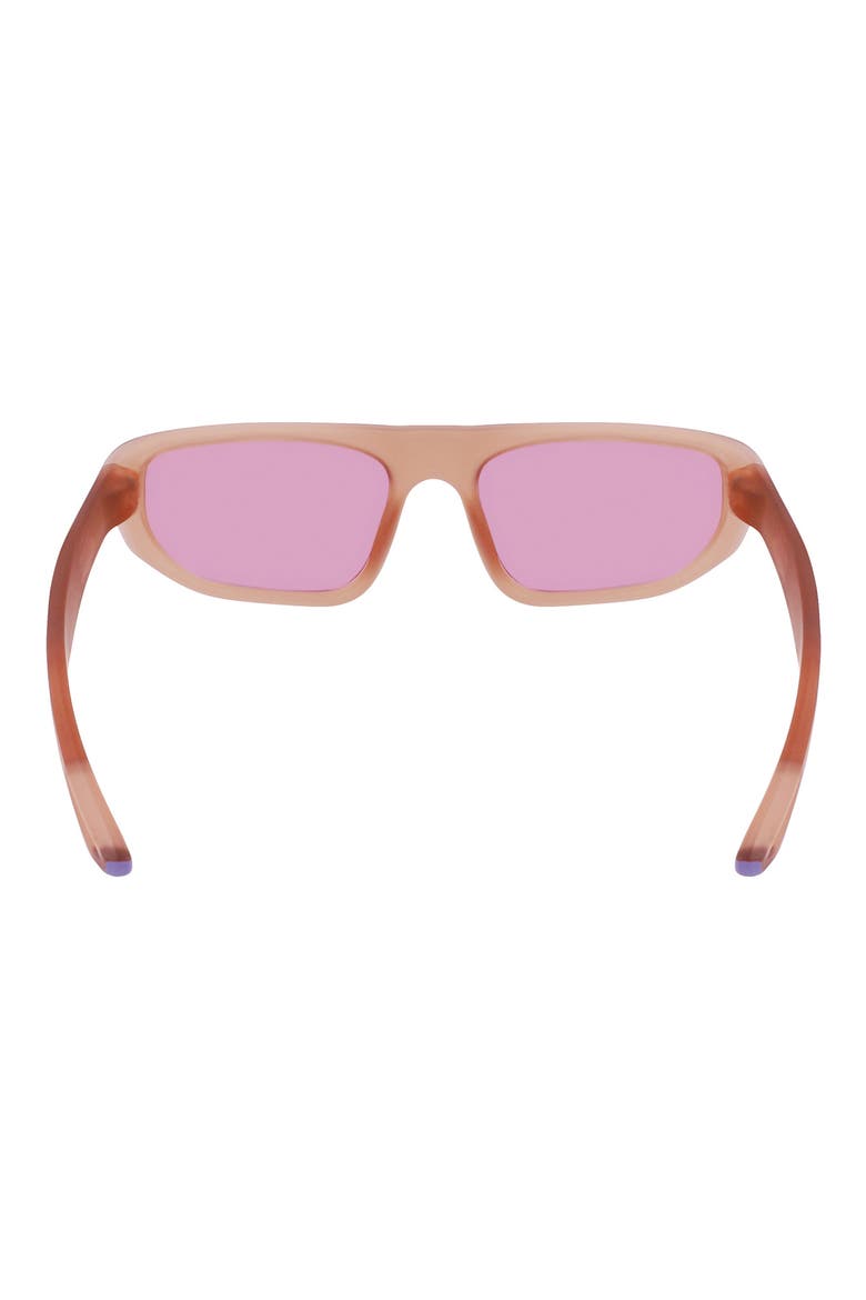 NV04 52mm Modified Rectangular Sunglasses, Alternate, color, MATTE ROSE WHISPER/VIOLET MIRR