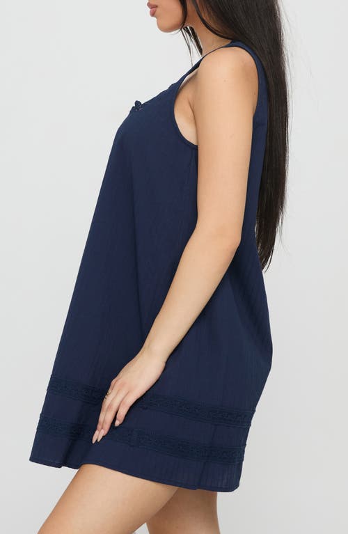 Princess Polly Alanah Sleeveless Recycled Cotton Minidress In Blue