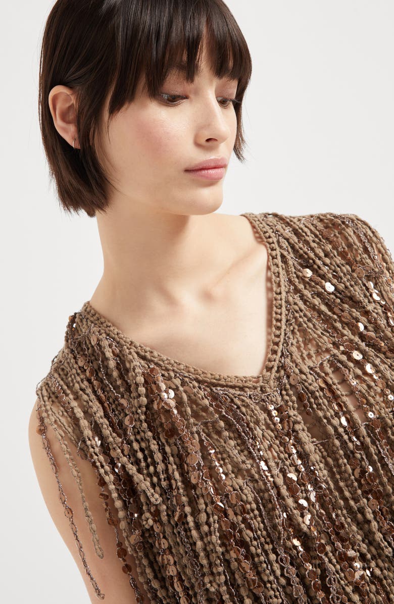 Brunello Cucinelli Dazzling Cascades top, Alternate, color, 