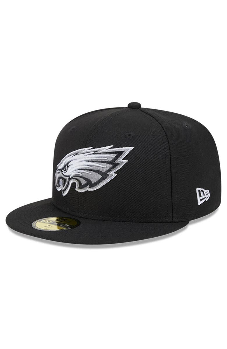 New Era Men's New Era Black Philadelphia Eagles 2023 Inspire Change 59FIFTY Fitted Hat, Main, color, 