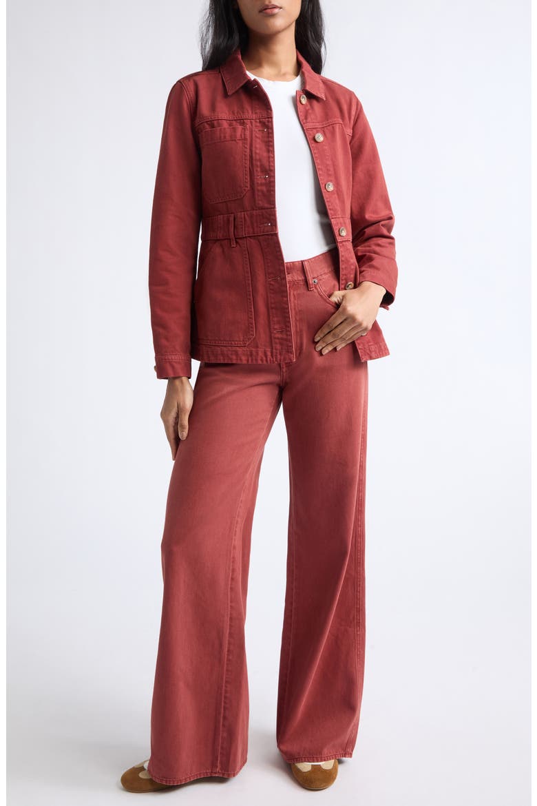 Anzu Cotton Jacket, Alternate, color, RUST