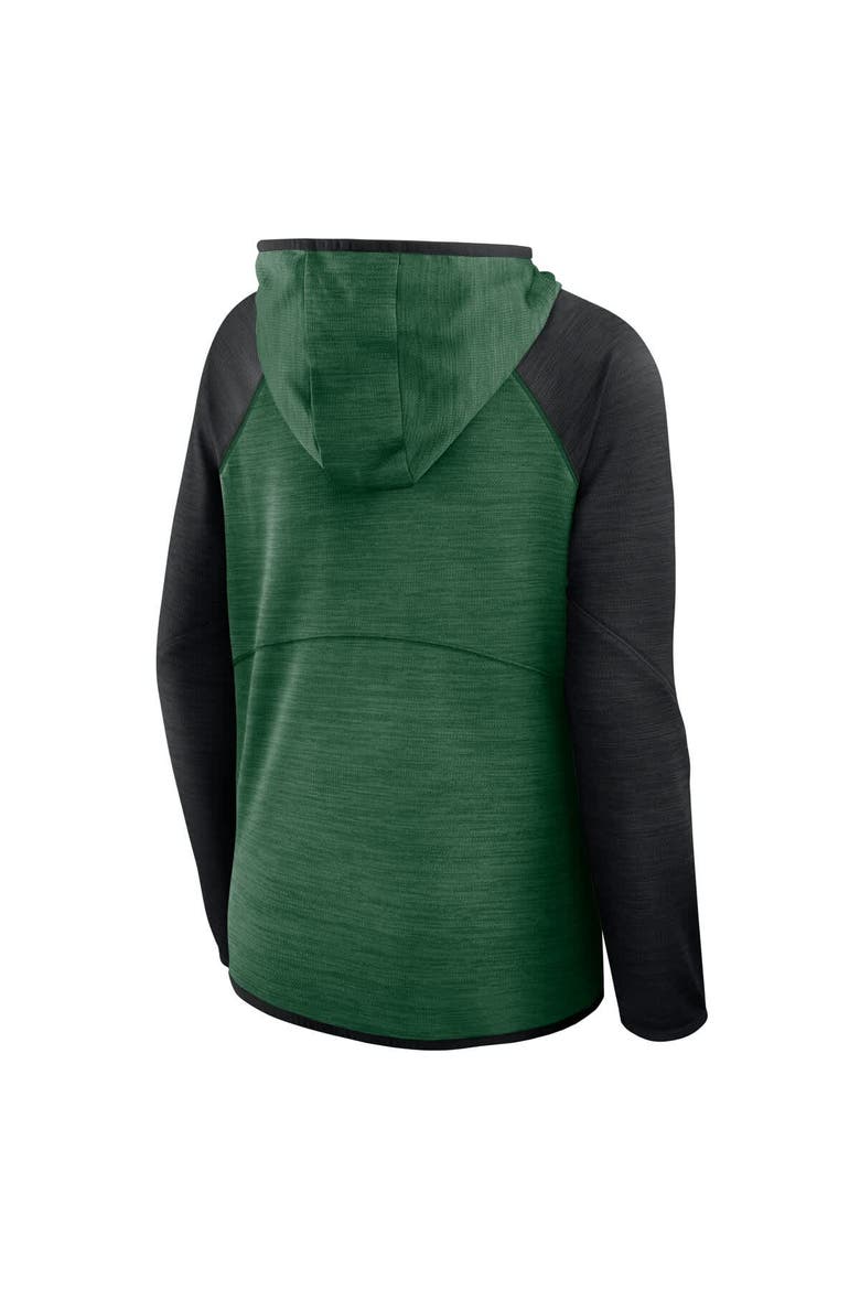 Women's Fanatics Green/Black New York Jets Redzone End Around Pass Raglan Full-Zip Hoodie, Alternate, color, Green
