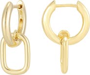 Adornia Mini Link Drop Huggie Hoop Earrings