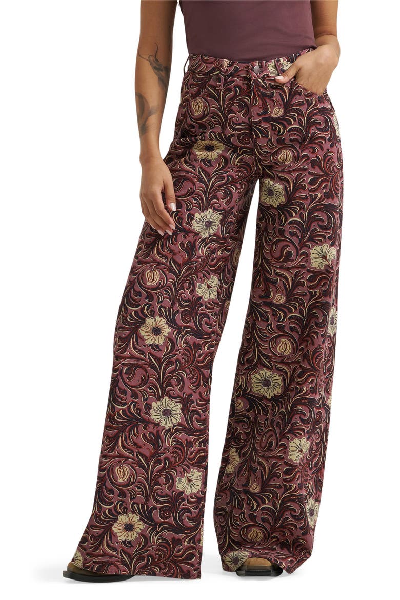 Canyon Floral High Waist Wide Leg Jeans, Main, color, MYSTIC FLORAL