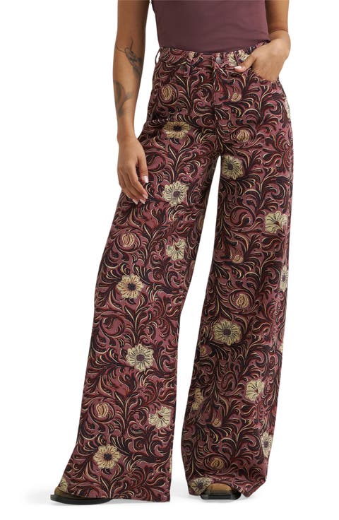 Canyon Floral High Waist Wide Leg Jeans