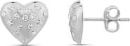 SHYMI Scattered Stone Puffy Heart Stud Earrings