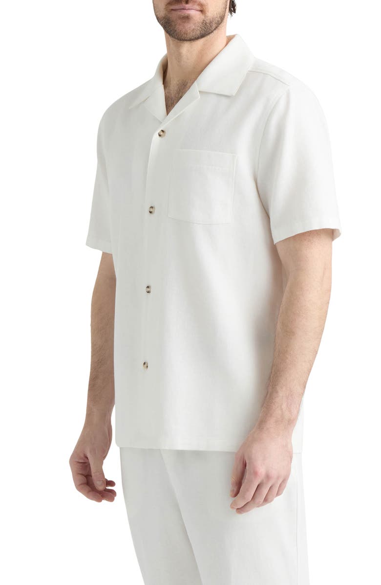 Hunter Fowness Short Sleeve Button-Up Shirt, Alternate, color, White