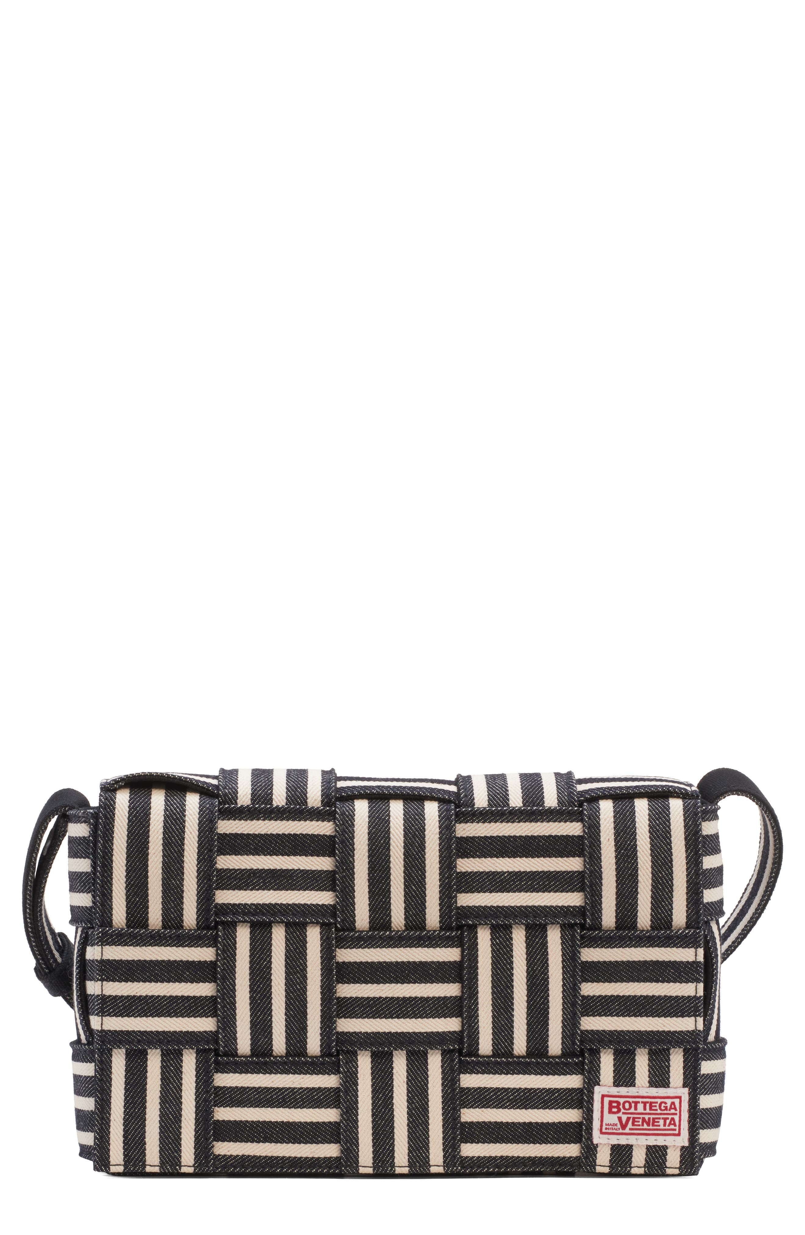 Bottega Veneta Medium Cassette Intrecciato Denim Shoulder Bag, Main, color, 