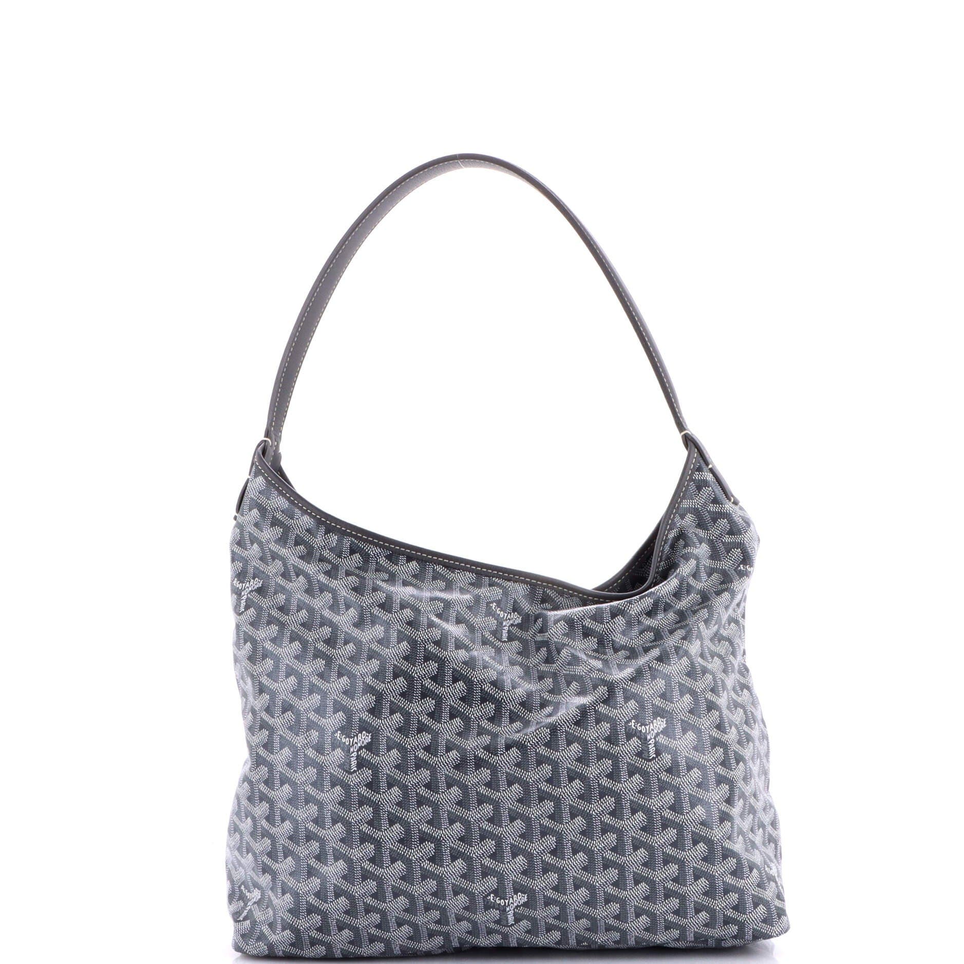 Pre-Owned Goyard Boheme Hobo Coated Canvas, Alternate, color, Gray