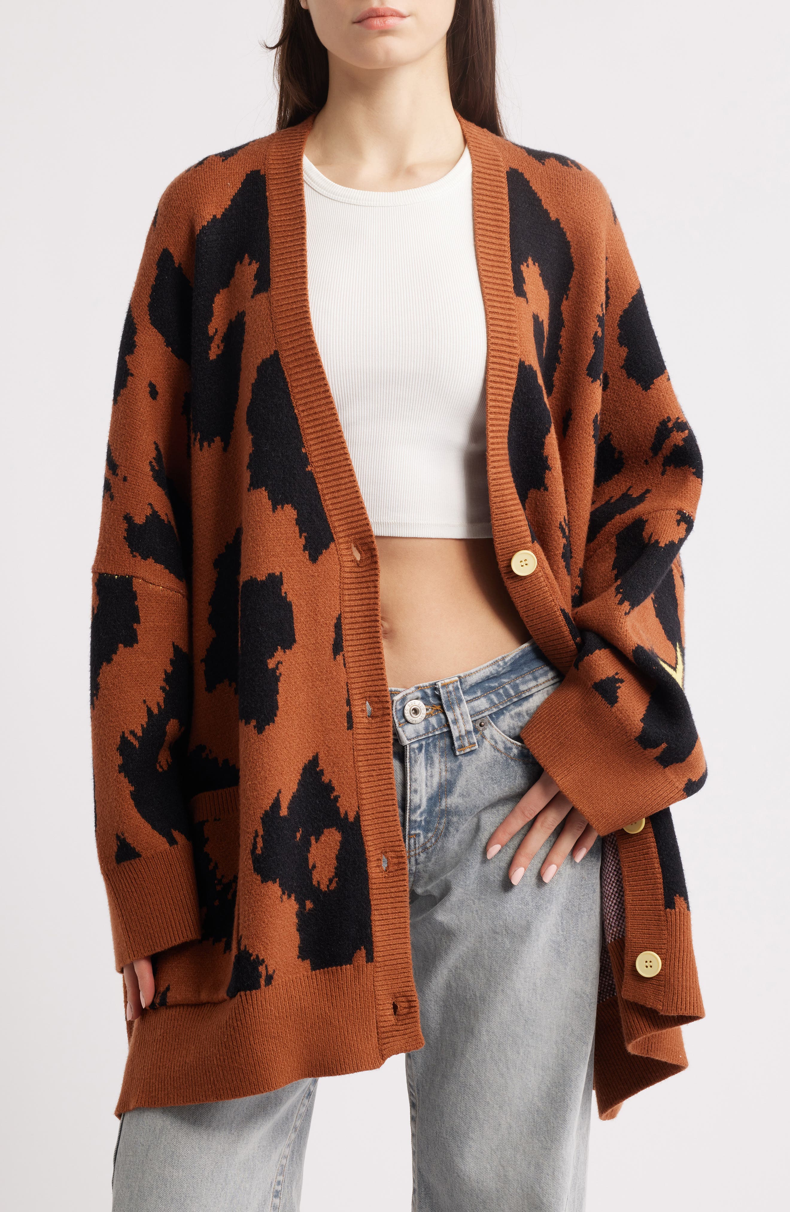 Leopard Oversize Cardigan