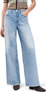 rag & bone rb Miramar Sofie High Waist Wide Leg Cotton Terry Sweatpant Jeans