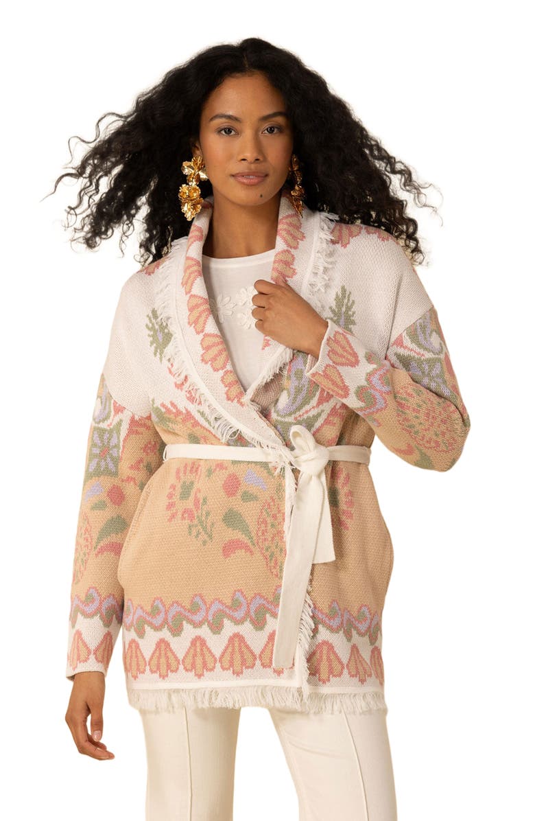 Halebob Irene Jacquard Wrap Sweater, Alternate, color, 