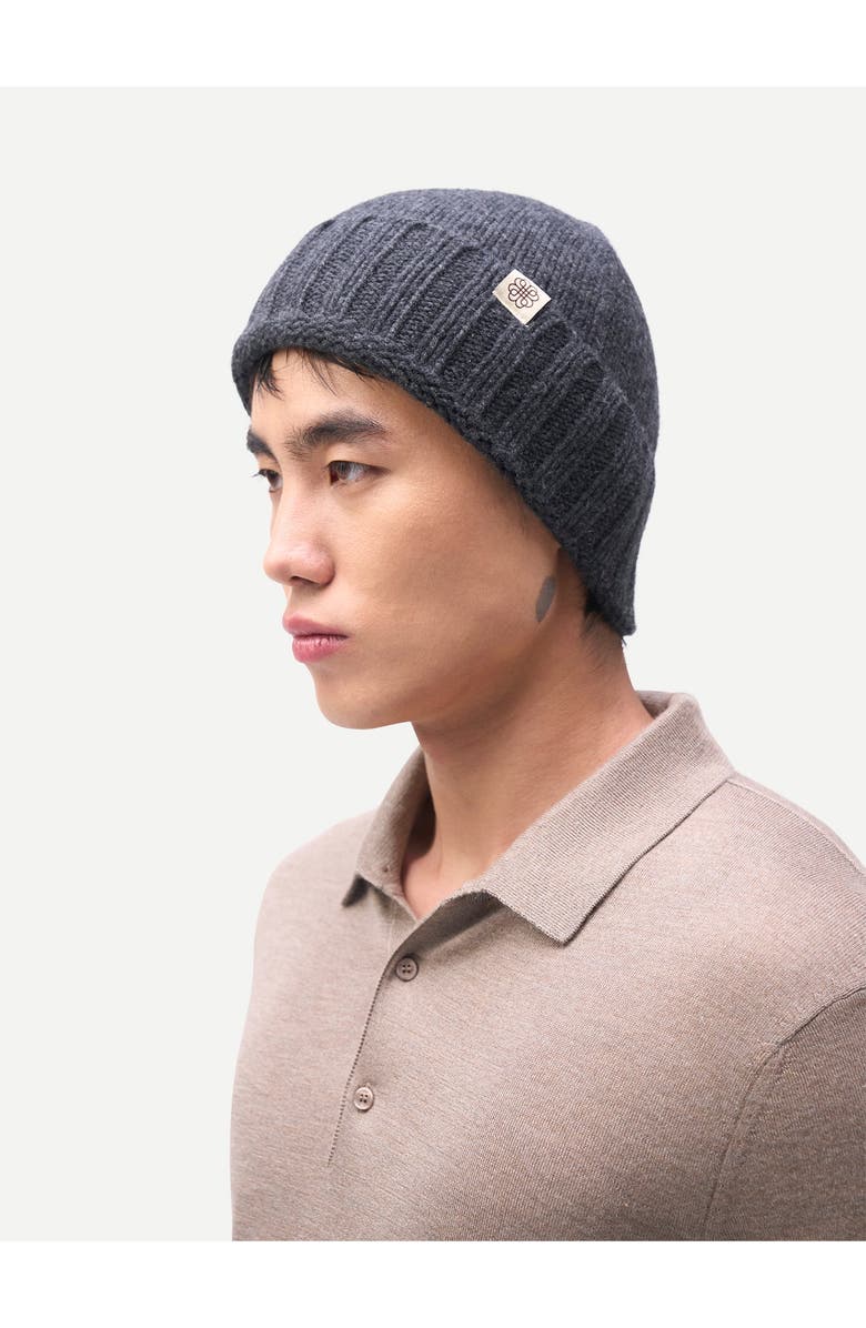 Gobi Cashmere Unisex Beanie, Alternate, color, Charcoal