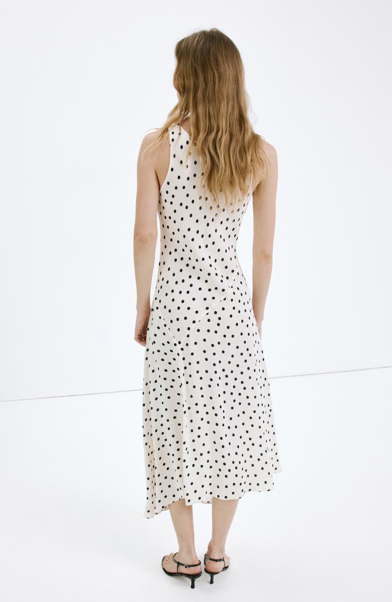 MANGO Taby 2 Polka Dot Sleeveless Dress, Alternate, color, Off White