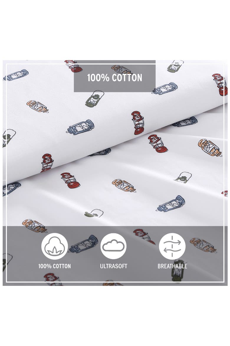 Explore Lantern Twin Cotton Percale Sheet Set, Alternate, color, WHITE