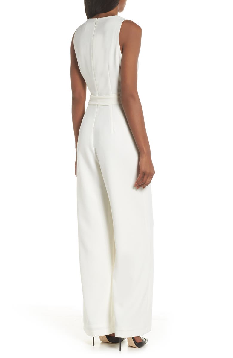 Vince Camuto Tie Front Wide Leg Jumpsuit, Alternate, color,