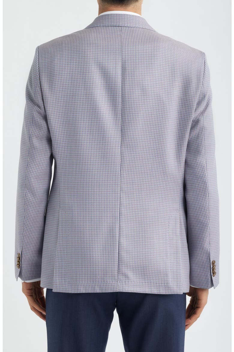 Hutson Slim Fit Light Light Purple Houndstooth Check Virgin Wool Sport Coat, Alternate, color, PURPLE / BLUE