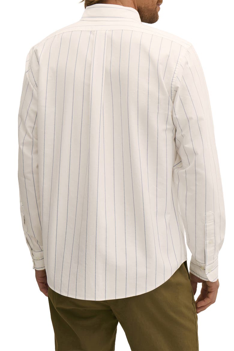 Friday Stripe Cotton Oxford Cloth Button-Down Shirt, Alternate, color, WHITE PINSTRIPE