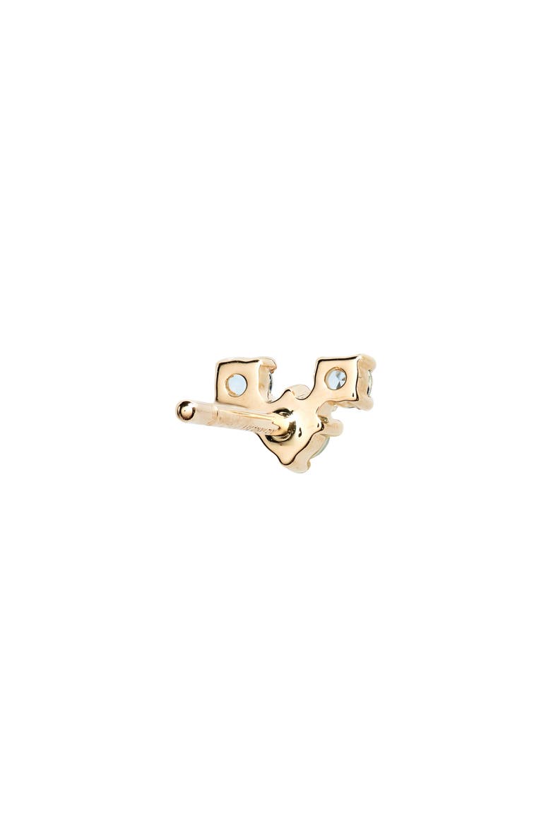 Blue Topaz Stud Earrings (Nordstrom Exclusive), Alternate, color, 14KY 6RD0.33
