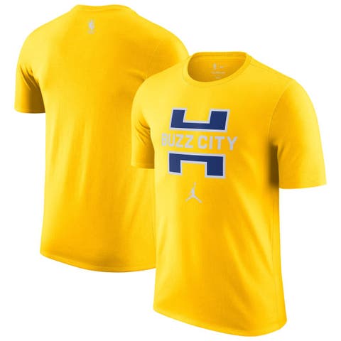 Men's Jordan Brand  Yellow Charlotte Hornets 2025/26 City Edition Remix Essential Logo T-Shirt