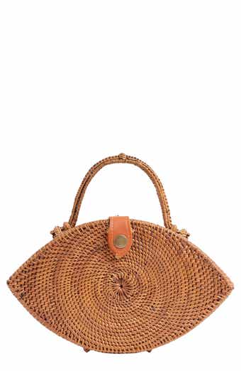 Jelavu Iris Handwoven Rattan Top Handle Bag