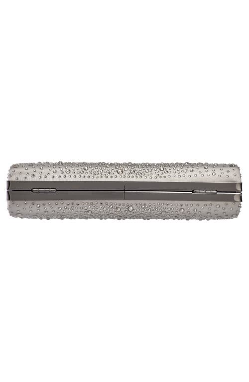 Lady Couture Glamorous Satin Evening Bag In Pewter