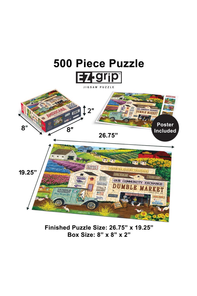 Dumble Market 500 Piece Jigsaw Puzzle, Alternate, color, Multicolor