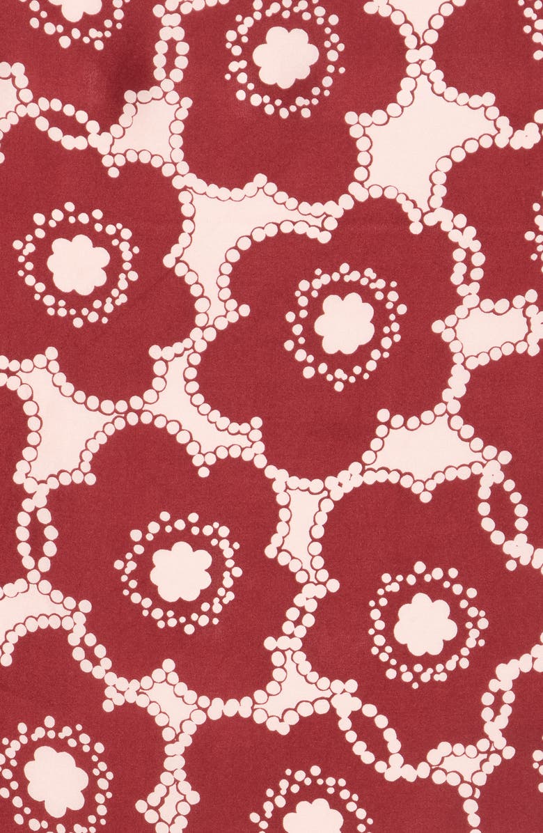 Kate Spade New York pop flower silk square scarf, Alternate, color, Pink/ Red