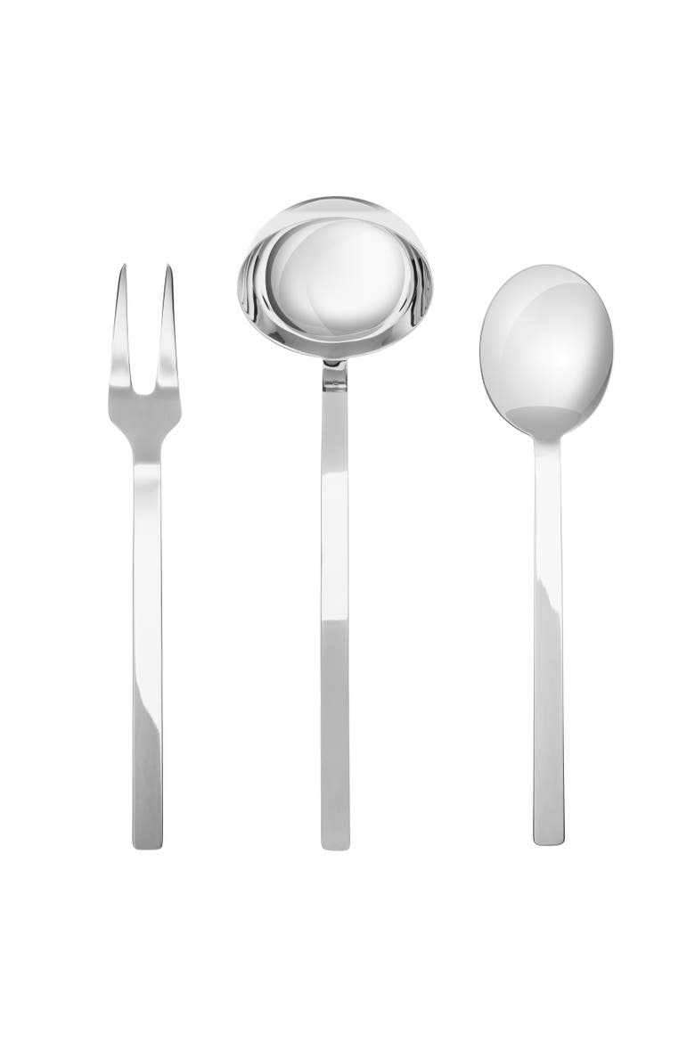 Stile By Pininfarina Serving Set - 3 Pieces, Main, color, Ice Silver