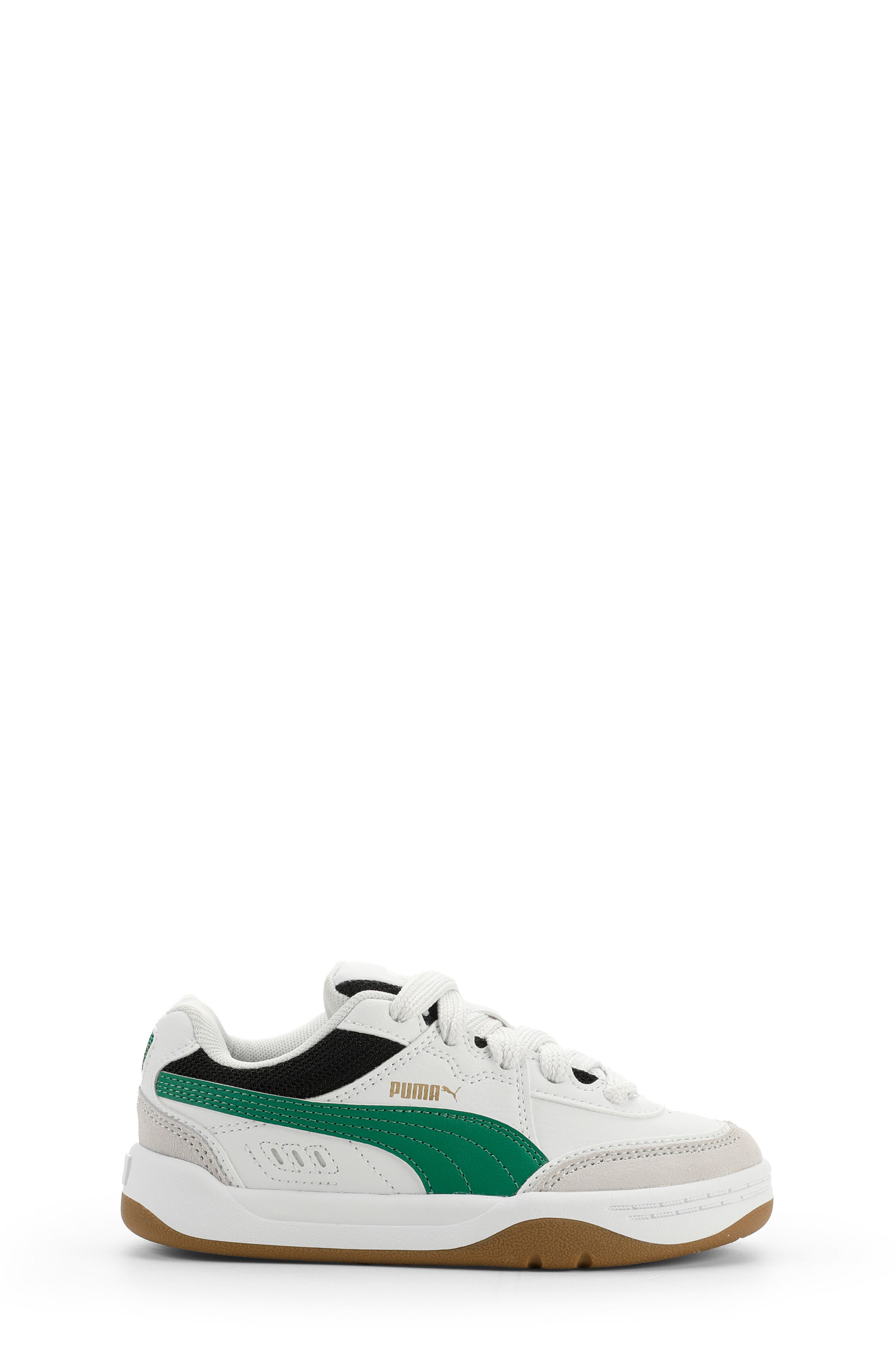 PUMA Kids' Park Lifestyle Sk8 Sneaker, Alternate, color, Puma White/ Green/ Gold