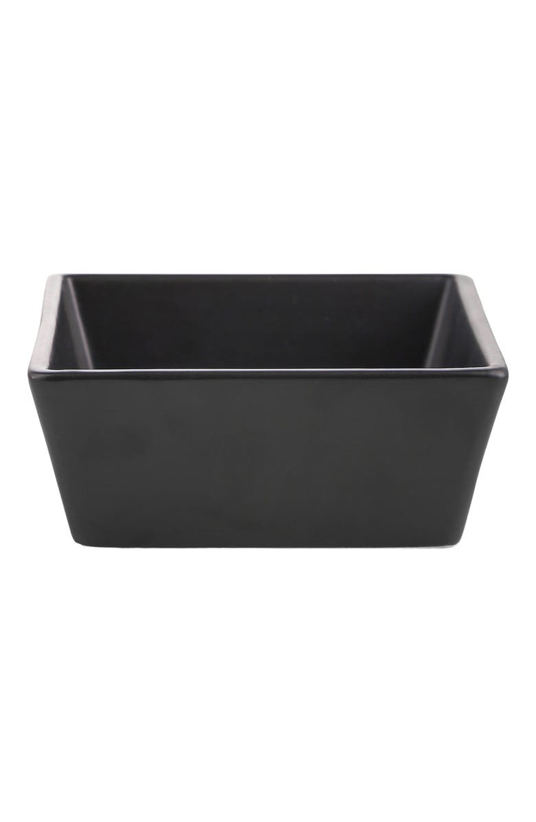 Stone Lain Grace Stoneware 4-Piece Bowl Set, Main, color, Black Matte