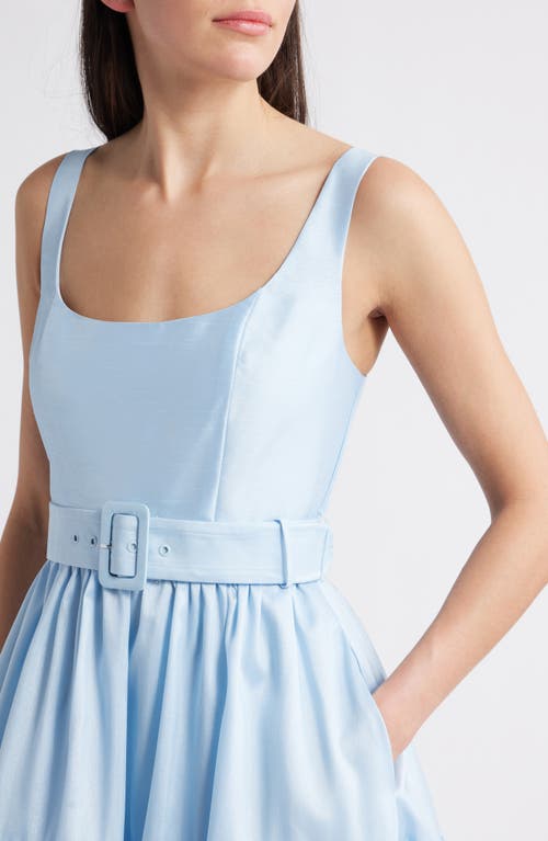 Shop Hutch Belted Tiered Dress In Sky