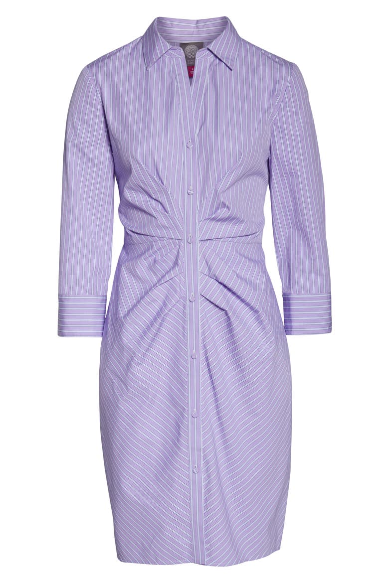Button Front Shirtdress, Alternate, color, LIGHT PURPLE