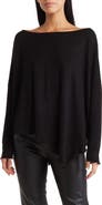 GO COUTURE Asymmetrical Hem Dolman Sleeve Sweater