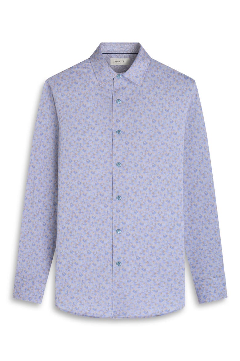 Jimmy OoohCotton® Geo Print Button-Up Shirt, Alternate, color, SAND