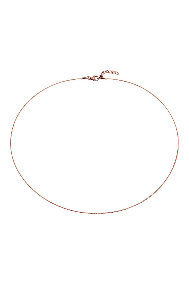 18k Rose Gold Plated Collar Necklace, Main, color, GOLD